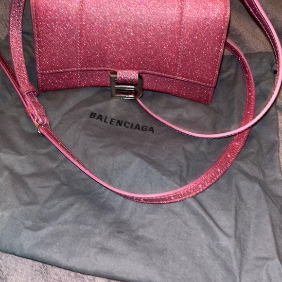Authentic Balenciaga Hourglass Glitter Bag - Pink (9/10 Condition) - Picture 5 of 6